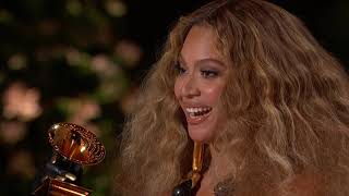 Beyoncé Wins Best RampB Performance  2021 GRAMMY Awards Show Acceptance Speech [upl. by Marten605]