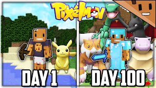 I Survived 100 Days in Minecraft PIXELMON Heres What Happened [upl. by Enitsirc]