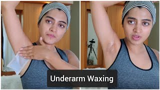 My Underarm Waxing Routine  Remove Hair From Underarms at Home Using Veet Wax Strips [upl. by Clayton436]