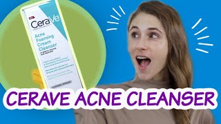 CERAVE ACNE FOAMING CREAM CLEANSER REVIEW DR DRAY [upl. by Ahsinik]