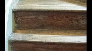 Staircase Makeover Part II  stripping  sanding [upl. by Acimahs]