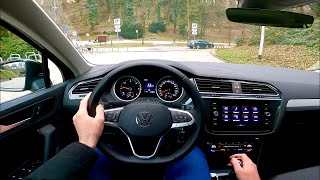 New VOLKSWAGEN Tiguan 2021  POV test drive PURE DRIVING 20 TDI 122 HP [upl. by Aivila165]