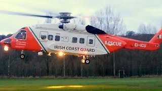 Irish Coast Guard Rescue Helicopter  Sikorsky S92 [upl. by Nnylidnarb]