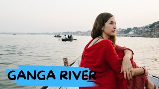 Ganga River Boat Tour Varanasi India travel guide [upl. by Innavoig]