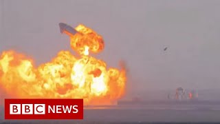 SpaceXs Starship rocket explodes  BBC News [upl. by Sitrik]