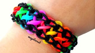 PULSERA de GOMITAS INFINITOTAFFY TWIST con telar Rainbow loom  BRACELET [upl. by Mraz]