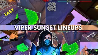 Viper Lineups you need on SUNSET NEW MAP Valorant [upl. by Laurent127]