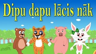 Dipu Dapu Dācis Nāk  Bērnu dziesmas  Animal Dancing Song in Latvian  Латышская детская песня [upl. by Marilou]