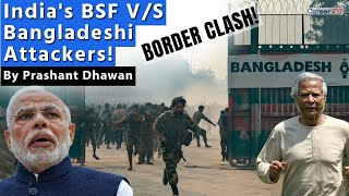 Sudden Clash at India Bangladesh Border  Indias BSF vs Bangladeshi Attackers [upl. by Eva]