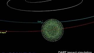 DART impacting asteroid Didymos [upl. by Scotney645]