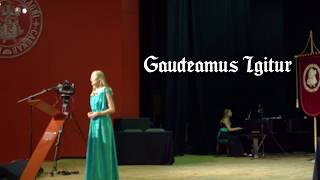 quotGaudeamus Igiturquot 1287 Students Graduation Hymn  Academic Song  Studentų Himnas subs [upl. by Alessig]