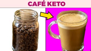 ☕️5 recetas de CAFÉ KETO originales y deliciosas  BULLETPROOF COFFEE en 5 minutos [upl. by Egdamlat]