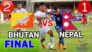 Bhutan vs Nepal 12 HIGHLIGHTS Final Match 13th South Asian Game 2019 Nepal vs bhutan Live Football [upl. by Mosera673]