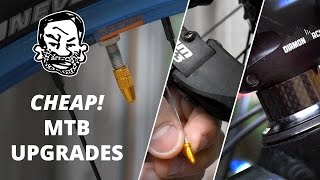 10 Ridiculously Cheap Mountain Bike Upgrades [upl. by Nnaegroeg830]