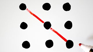 How To Connect The 9 Dots With 4 Straight Lines Puzzle shorts [upl. by Cai912]