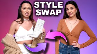 Twin Sisters Swap Outfits  Merrell Twins [upl. by Darreg]