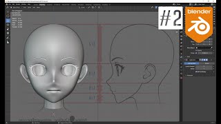 Blender 29 Anime Girl Head Modeling WIP 2 [upl. by Yraunaj]