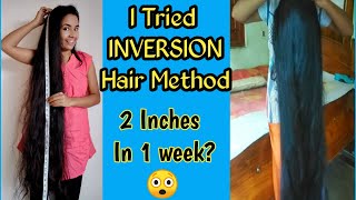 I tried The INVERSION HAIR METHOD For 7 DAYS  Inversion Hair MethodHow to amp my results  RuntiMe [upl. by Reifel128]