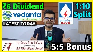 Vedanta Ltd • SJVN • RVNL • Stocks Declared High Dividend Bonus amp Split With Ex Dates [upl. by Skipton]