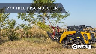 V70 Tree Disc Mulcher  Skid Steer Attachment [upl. by Lechar]