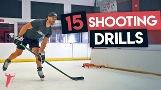 15 HOCKEY SHOOTING DRILLS PERFECT FOR AT HOME 🏒 [upl. by Lindeberg]