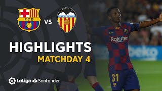 Highlights FC Barcelona vs Valencia CF 52 [upl. by Nylanaj]