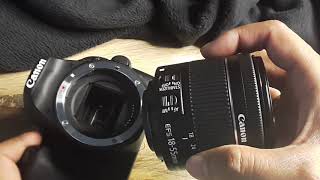 how to attach or remove a Lens from a Canon DSLR [upl. by Eerot]