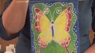 Easy Fabric Batik with Glue [upl. by Nairrad]