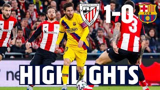 HIGHLIGHTS  Athletic de Bilbao 1  FC Barcelona 0 [upl. by Yrreiht]