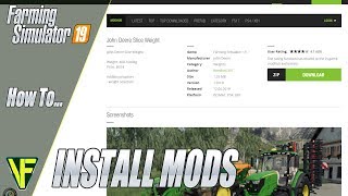 How To Install Mods in Farming Simulator 19 [upl. by Datnow]