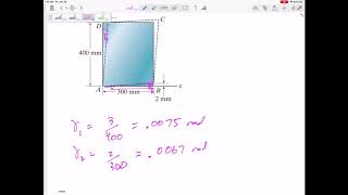 Mechanics of Materials  Shear strain example 1 [upl. by Barbie]