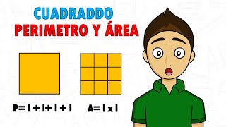 PERÍMETRO Y ÁREA DEL CUADRADO Super facil  Para principiantes [upl. by Donna]