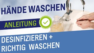 Hände richtig waschen und desinfizieren Anleitung [upl. by Nielson]