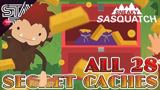 Find All 28 Secret Caches in Sneaky Sasquatch [upl. by Ender]