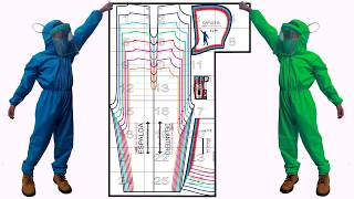 OVEROL DE B10SEGURIDAD MOLDE GRATIS  COSTURA FACIL [upl. by Christal49]