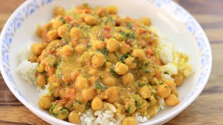 Quick and Easy Chickpea Curry Recipe [upl. by Azrim]