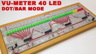 40 LED VuMeter with LM3915 V20 DOTBAR [upl. by Ronaele]