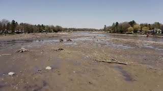 Lake vanishes after Michigan dam fails during record flooding [upl. by Nebur742]