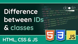 Whats the difference between IDs amp Classes  HTML CSS amp JavaScript [upl. by Oinolopa]