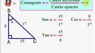 RAZONES TRIGONOMÉTRICAS DE UN ÁNGULO AGUDO [upl. by Aryajay47]