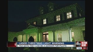 Laser Christmas light warning [upl. by Ymer]