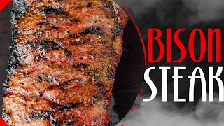 Grilled Backyard Bison Strip Steak Recipe [upl. by Renrut]