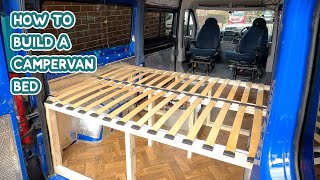 HOW TO build a CAMPERVAN BED  DIY Budget Campervan Conversion [upl. by Benjy]