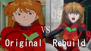 Evangelion Original vs Rebuild Asuka [upl. by Keller]