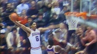 Dr J famous quotRock the Babyquot Cradle Dunk against the Lakers [upl. by Tanya]