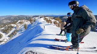 Skiing The STEEPEST Runs At Palisades Tahoe [upl. by Sholem]