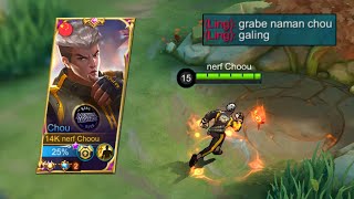 TOP GLOBAL CHOU NO SKIN GAMEPLAY [upl. by Alwyn]