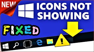 Icons not showing on taskbar Windows 10 FIX  How to Refresh Taskbar Icons in Windows 10 \ 8 \ 7 [upl. by Fates]