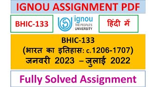 BHIC133 SOLVED ASSIGNMENT 202223 IN HINDI  IGNOU [upl. by Doralin]