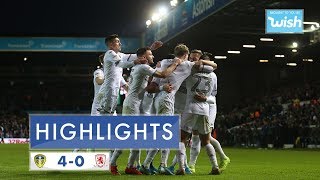 Highlights  Leeds United 40 Middlesbrough  201920 EFL Championship [upl. by Kirima367]